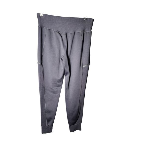 Sweaty Betty Sz L Black High Rise Athleisure Athletic Joggers Zip Front EUC - Picture 2 of 7